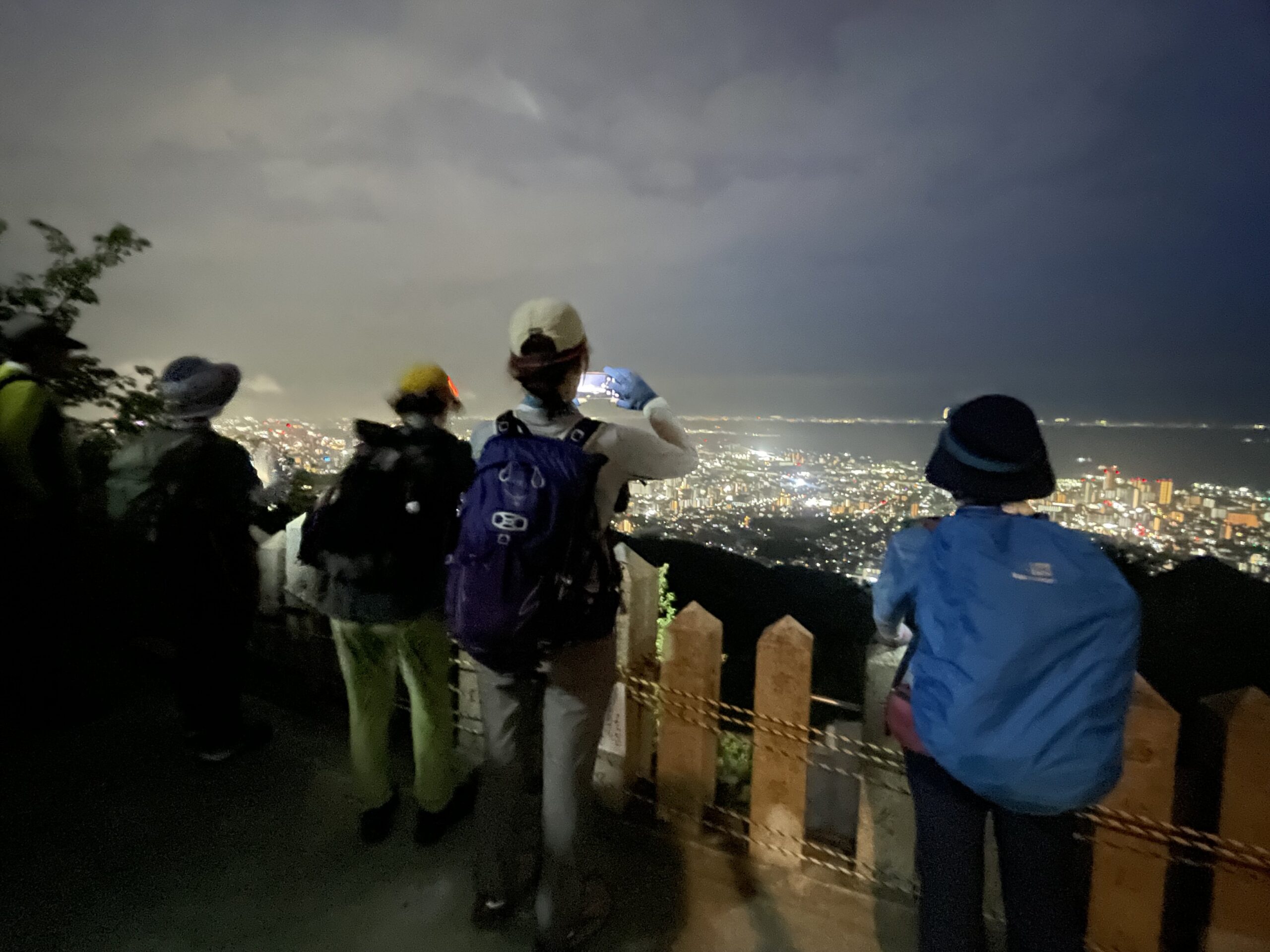 高取山ナイトハイクの下山