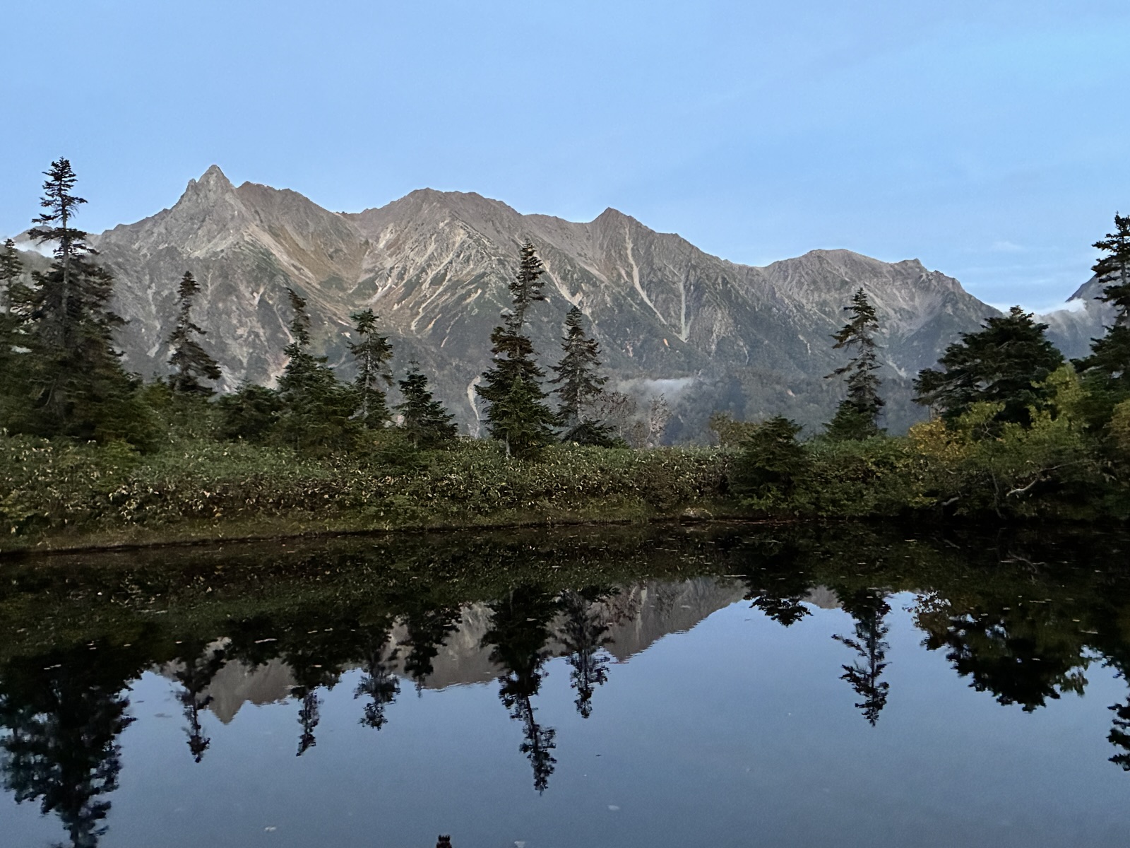 北アルプスの山行風景