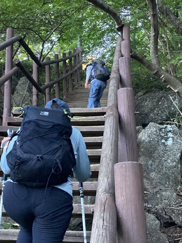 智異山の山行風景